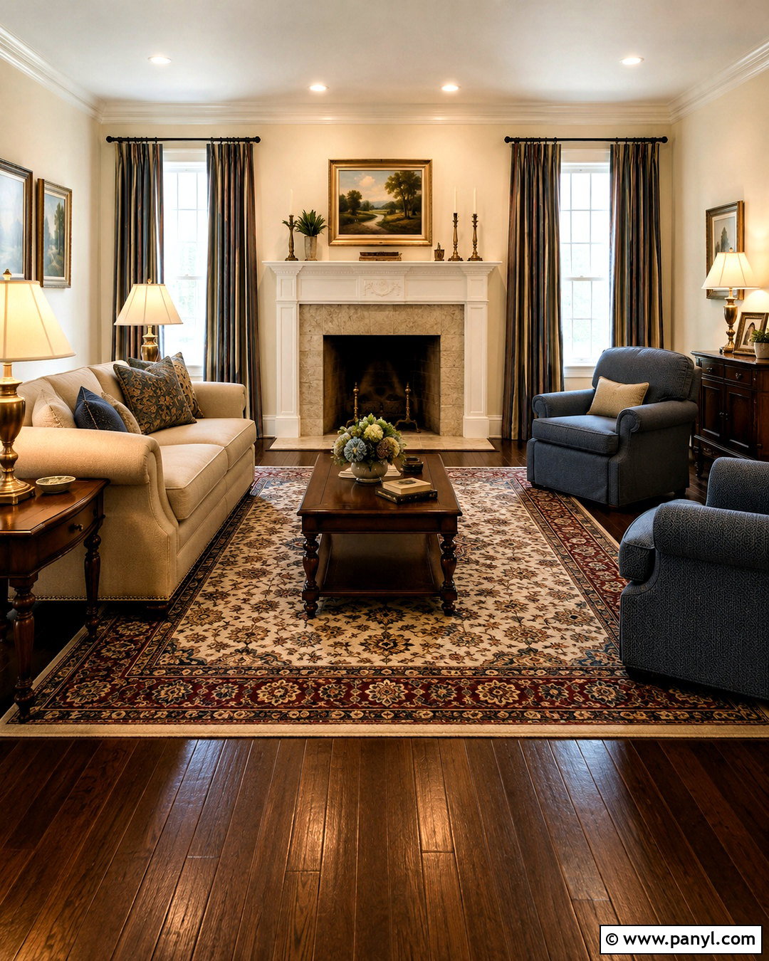 Traditional Dark Brown Floor Living Room - 20 dark brown floor living room ideas