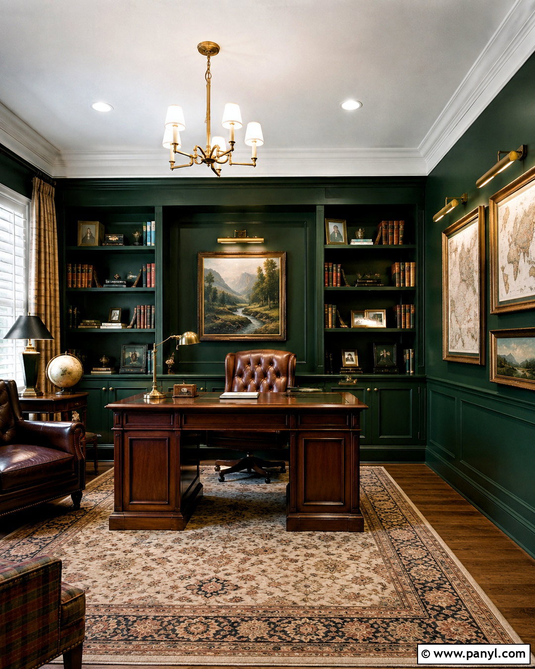 20 Dark Green Office Ideas for a Calm, Productive Workspace