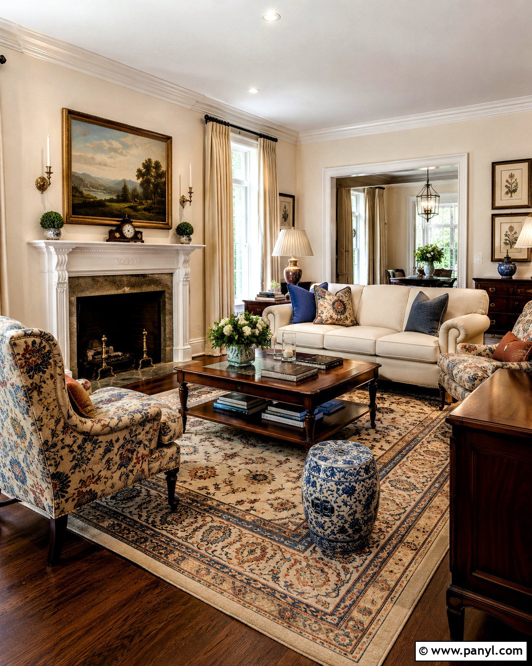 Traditional Dark Wood Floor Living Room - 20 dark wooden floor living room ideas
