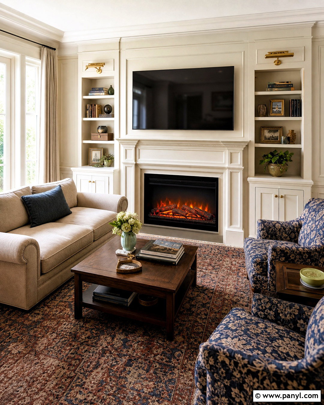 20 Electric Fireplace Ideas With TV for Cozy Modern Rooms