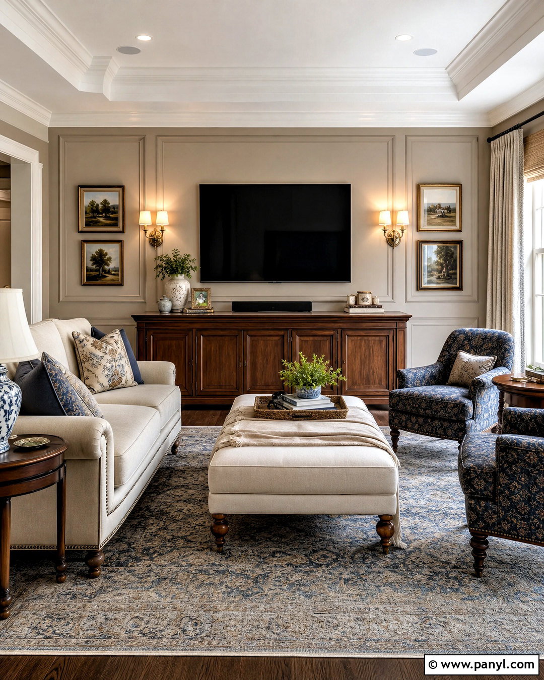 Traditional Family Room TV Wall - 20 family room tv wall ideas