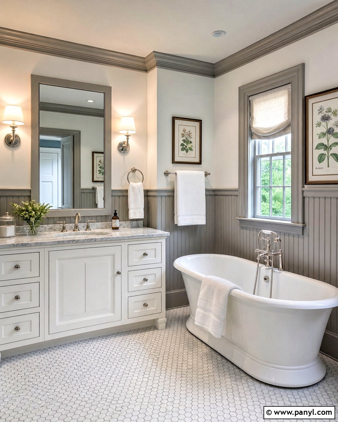 Traditional Gray And White Bathroom - 20 grey and white bathroom ideas