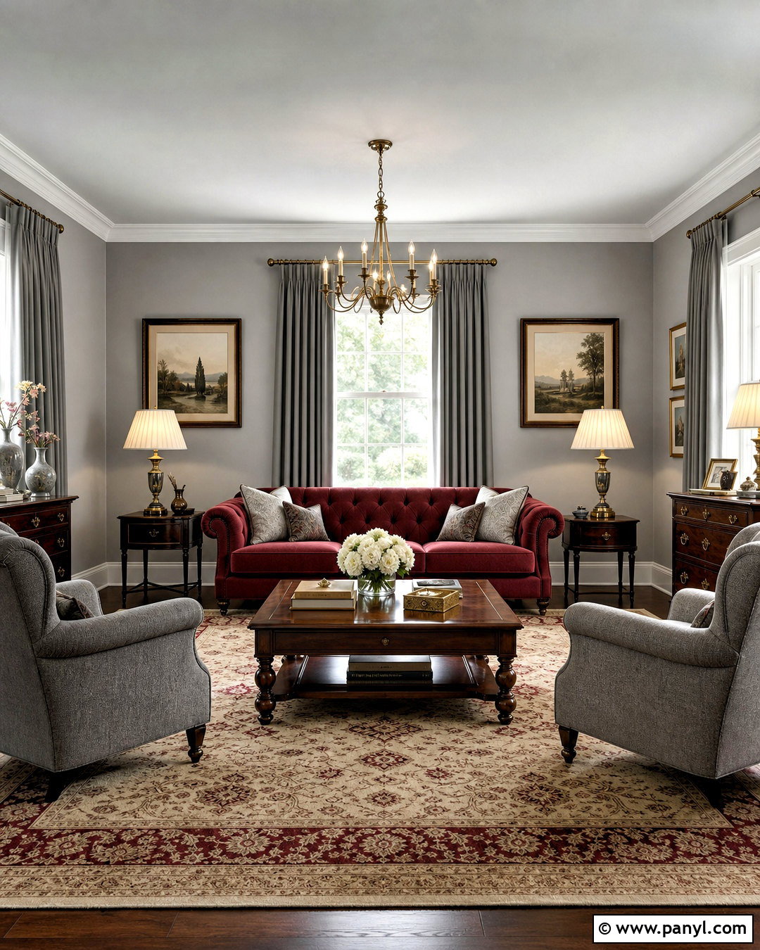 Traditional Grey And Maroon Living Room - 20 grey and maroon living room ideas
