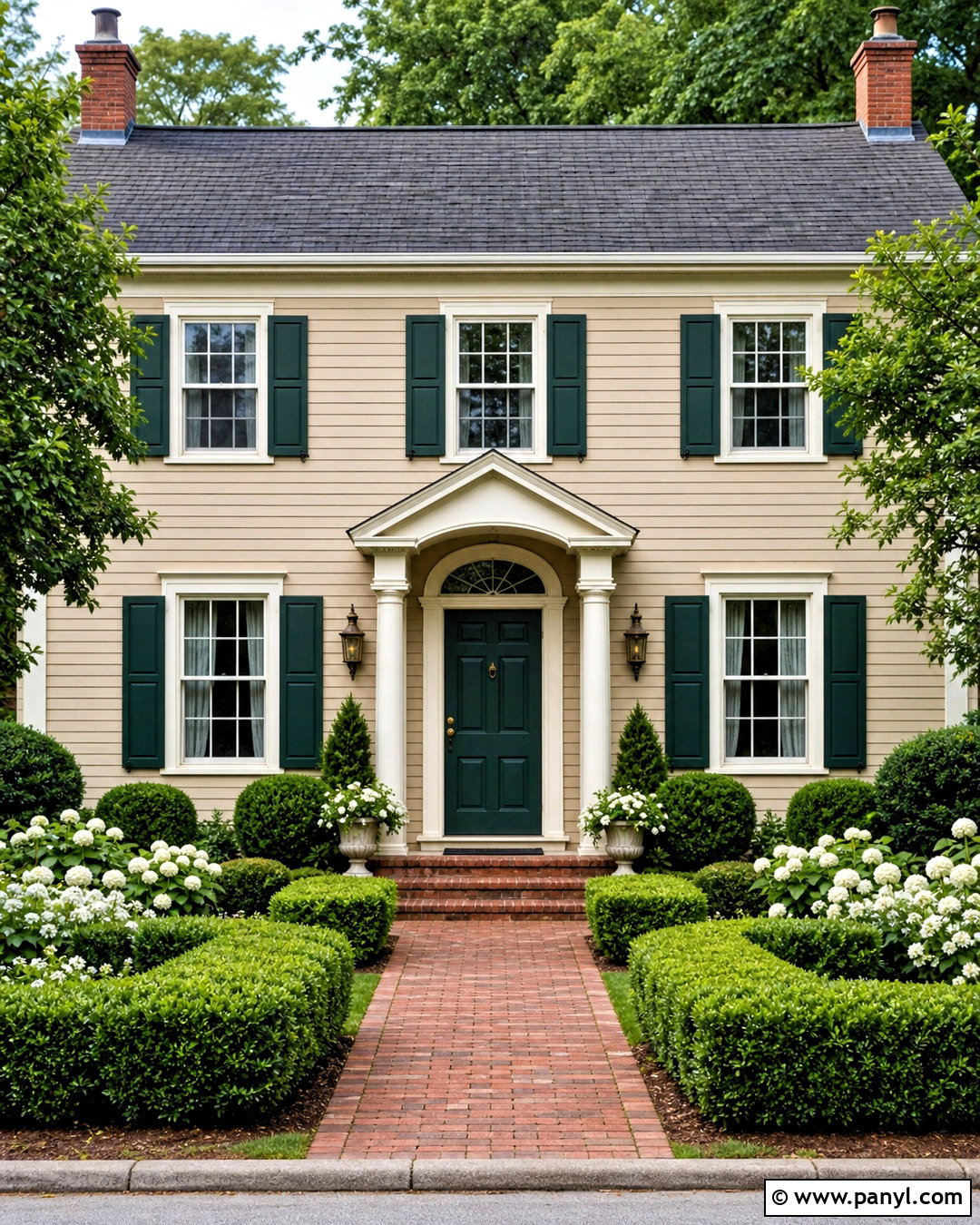 Traditional House Front With Shutters - 20 house front design ideas