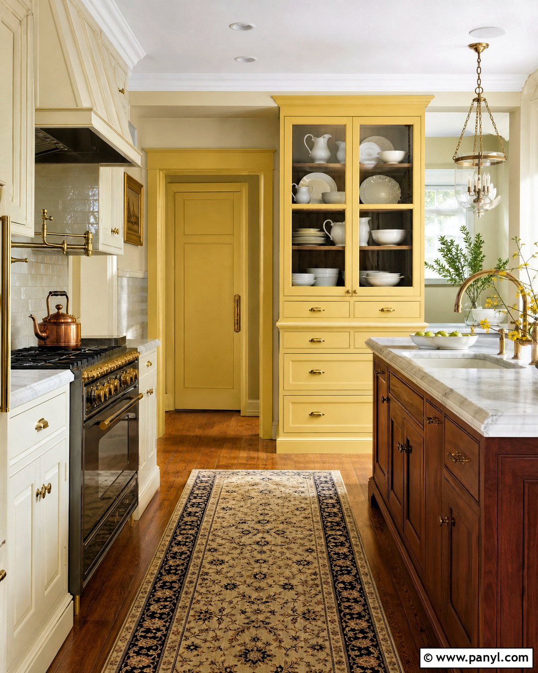 Traditional Kitchen With Butter Yellow Pantry - 20 kitchen with yellow accents