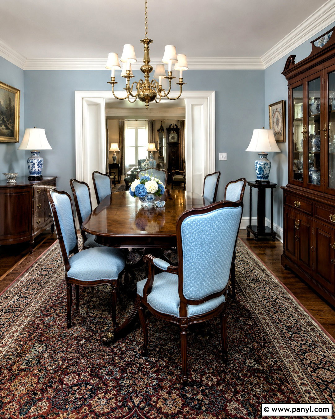 Traditional Light Blue Dining Room - 20 light blue dining room ideas
