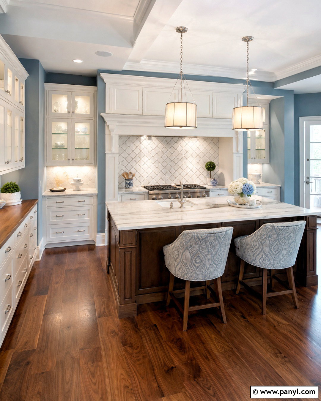 Traditional Light Blue Kitchen Walls - 40 light blue kitchen walls