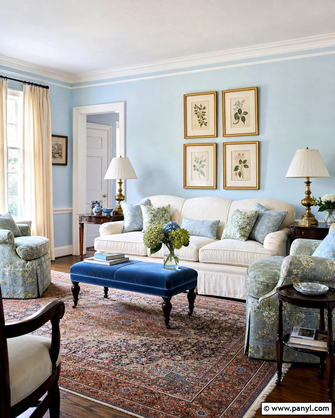 Traditional Light Blue Living Room - 20 light blue living room ideas