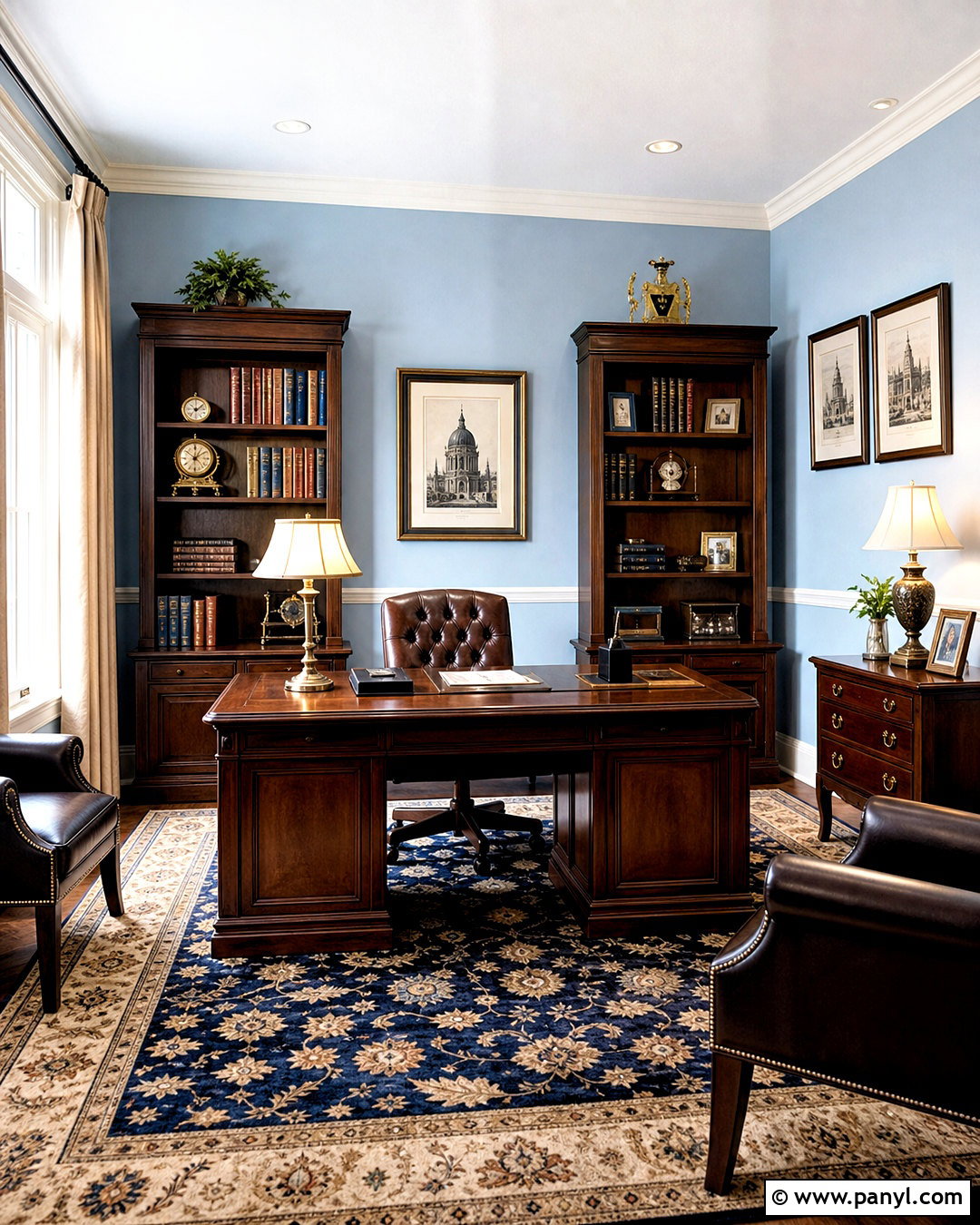 Traditional Light Blue Office Walls - 20 light blue office walls