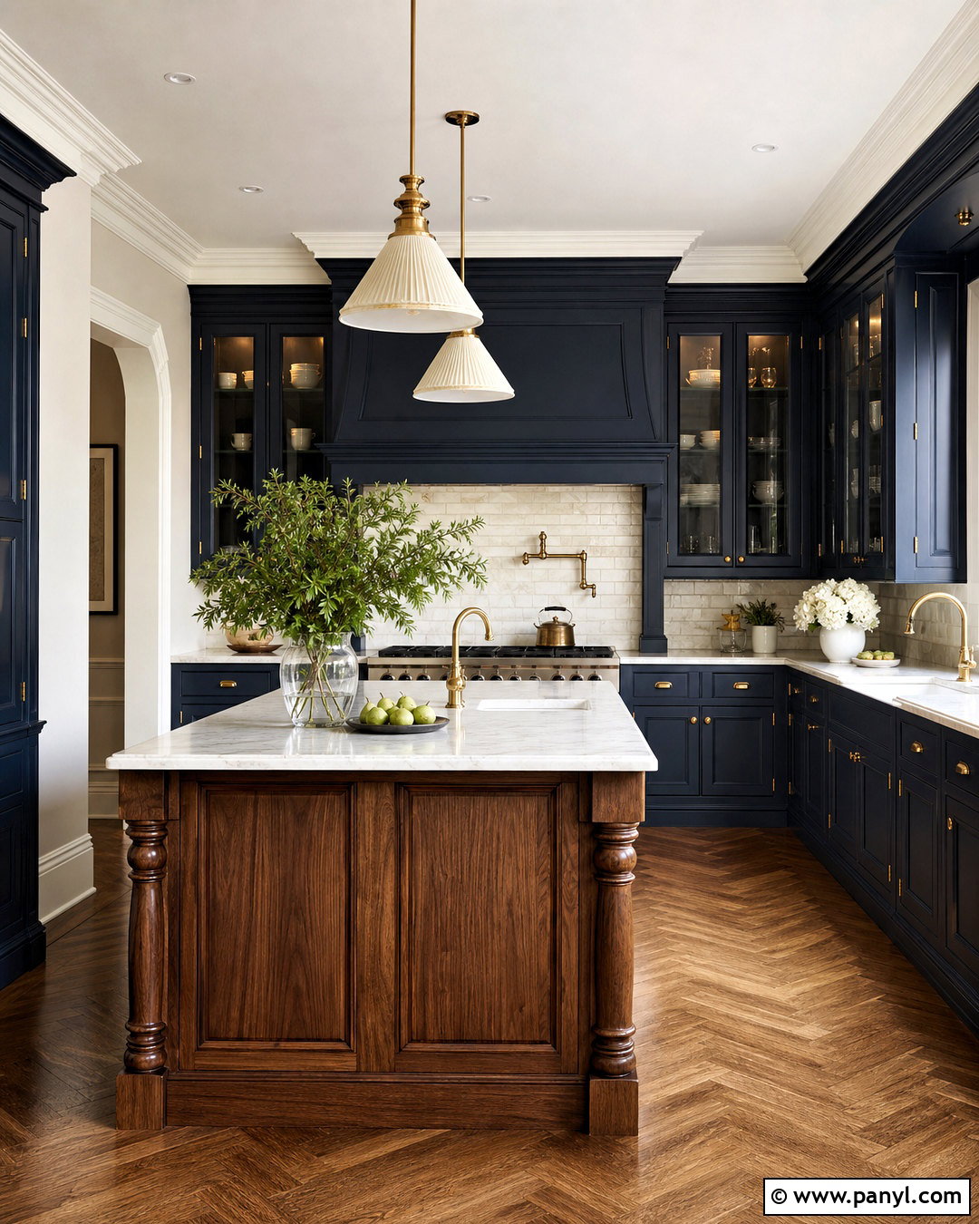 Traditional Navy Blue Kitchen - 20 navy blue kitchen ideas
