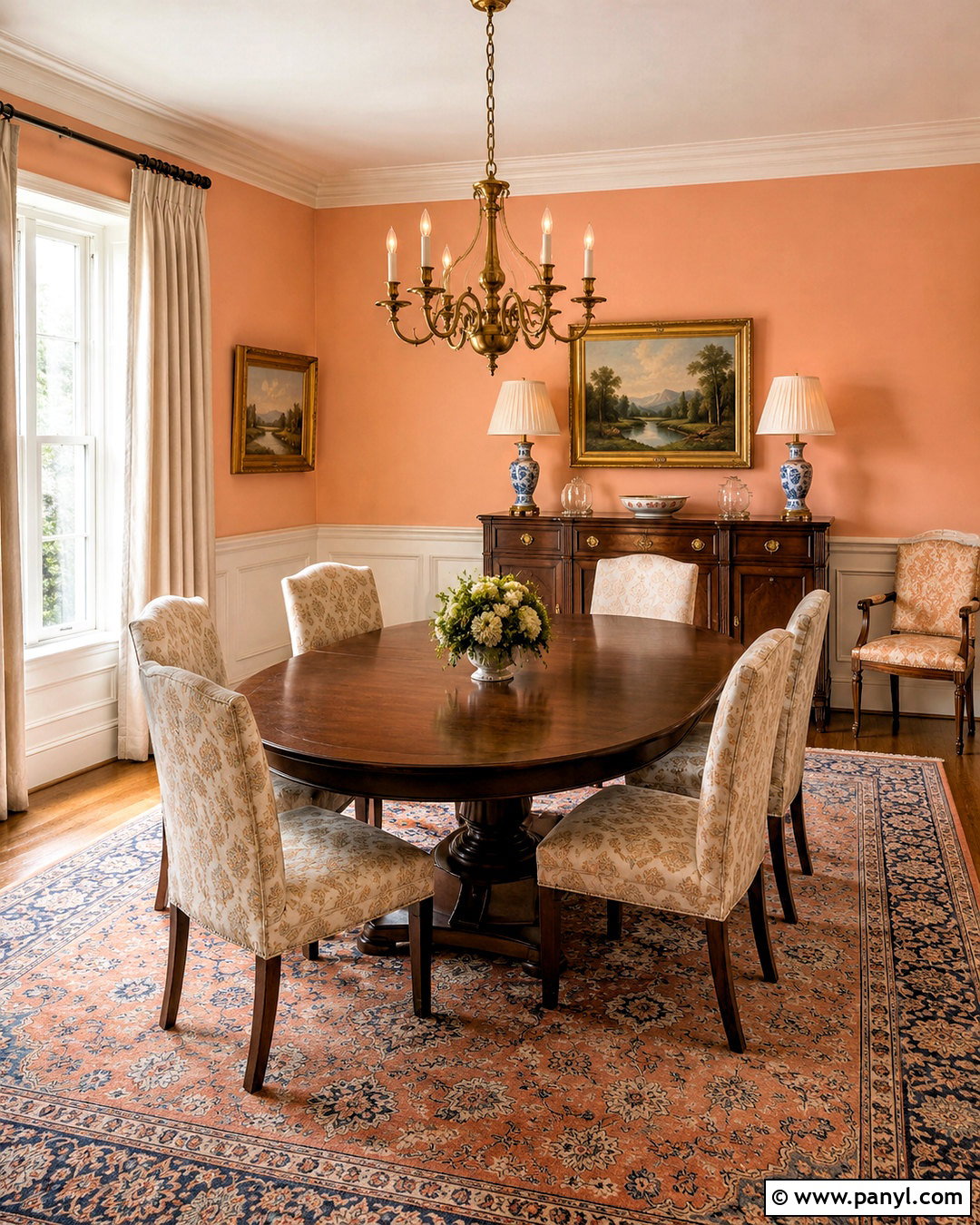 Traditional Peach Dining Room - 20 peach dining room ideas