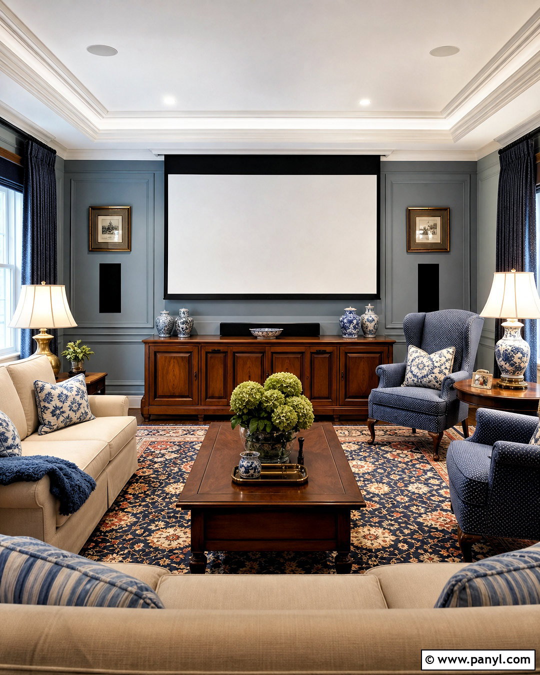 Traditional Projector Living Room - 20 tv projector living room ideas