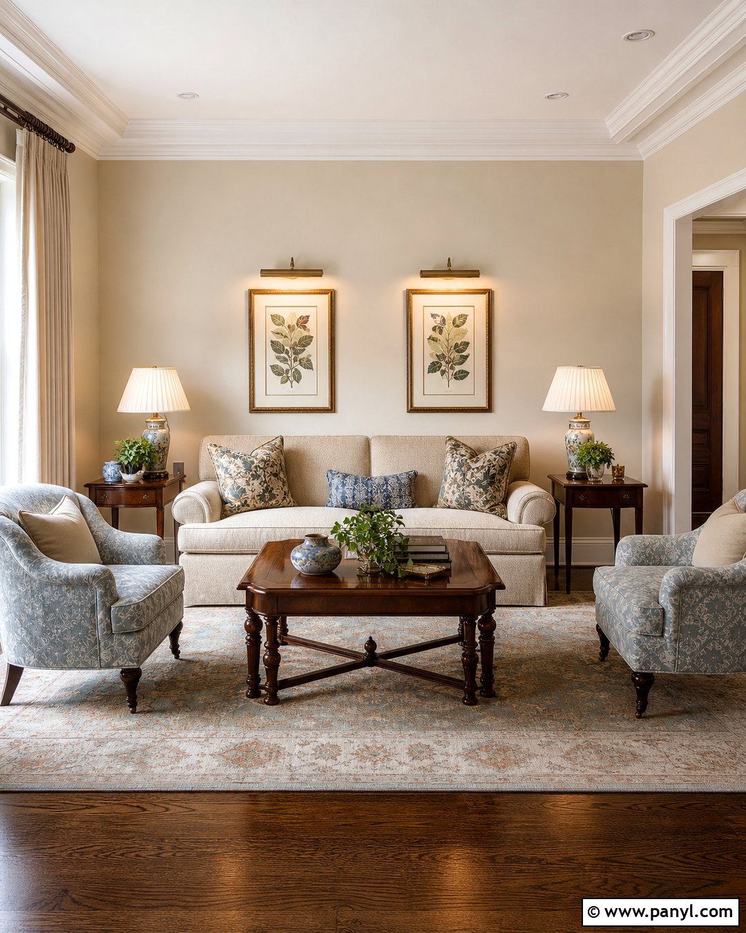 Traditional Room With Vanilla Latte Walls - 50 Vanilla Latte Color Wall Ideas