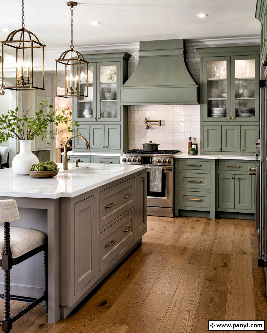 Traditional Sage Green And Gray Kitchen - 20 sage green and grey kitchen ideas