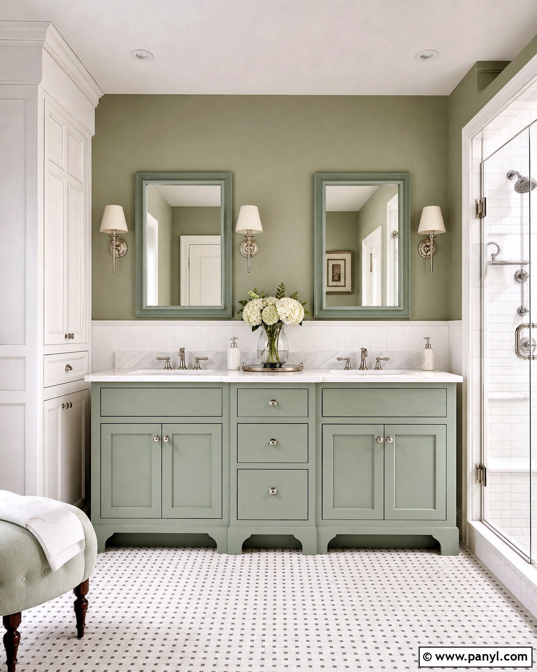 Traditional Sage Green And White Bathroom - 20 sage green and white bathroom ideas
