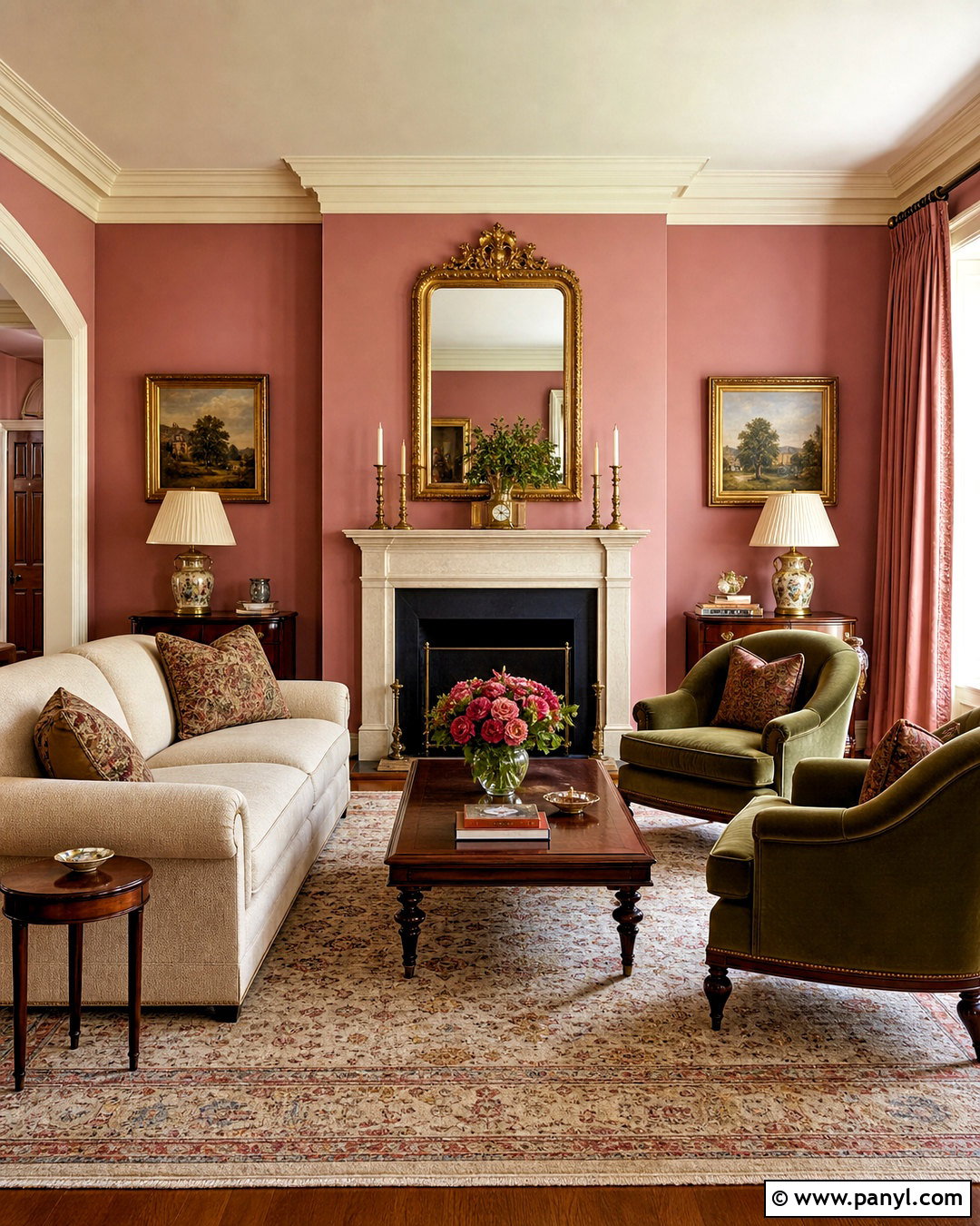 Traditional Sulking Room Pink Living Room - 20 sulking room pink living room ideas
