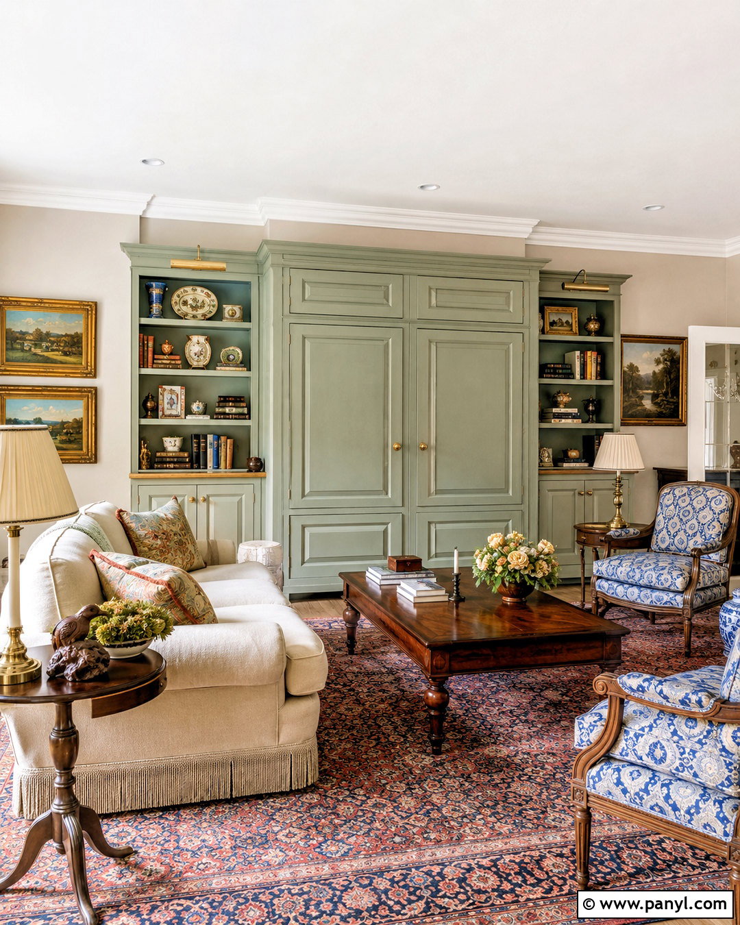 Traditional Television Armoire Wall - 20 living room television wall ideas