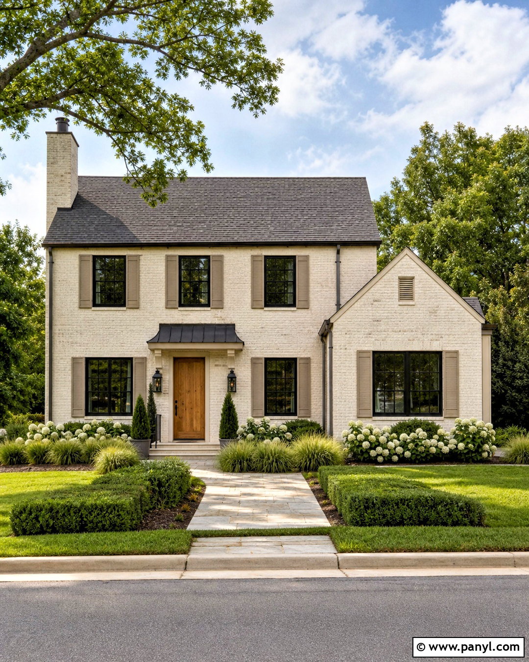 Transitional House Front With Light Brick - 20 house front design ideas
