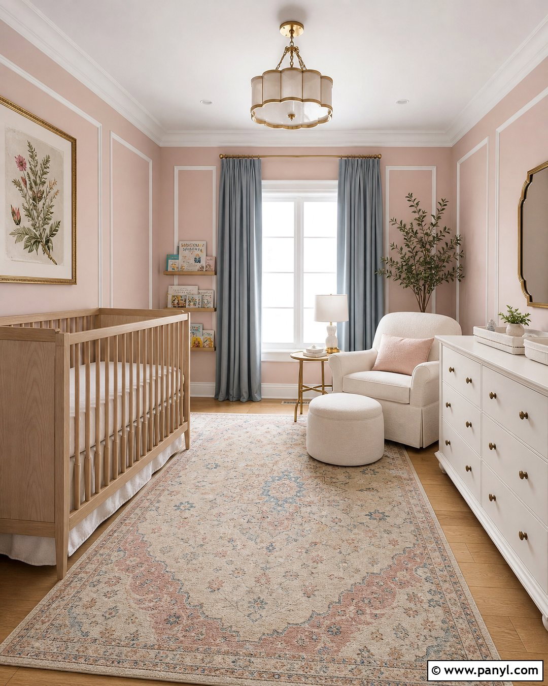 Transitional Pink Nursery - 25 Pink Walls Nursery Ideas