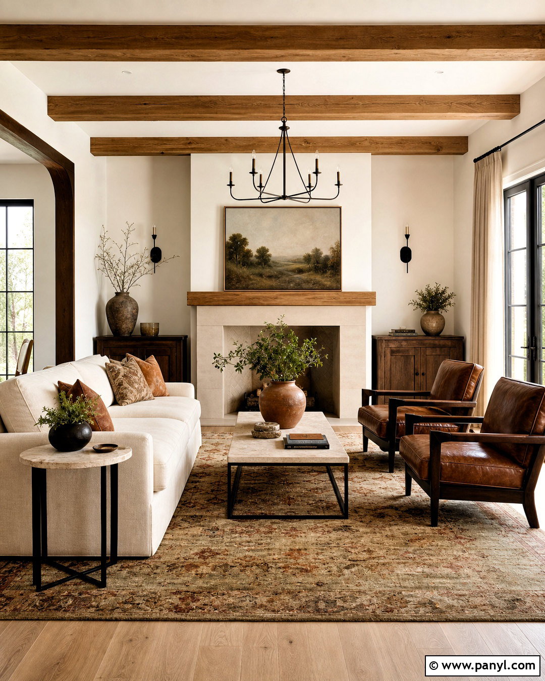 Transitional Tuscan Living Room - 20 tuscan living room ideas