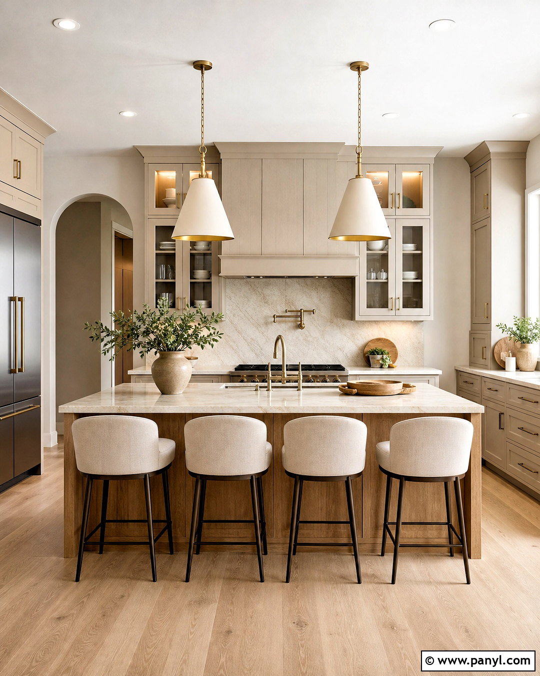 Transitional Warm Neutral Kitchen - 20 warm neutral kitchen ideas