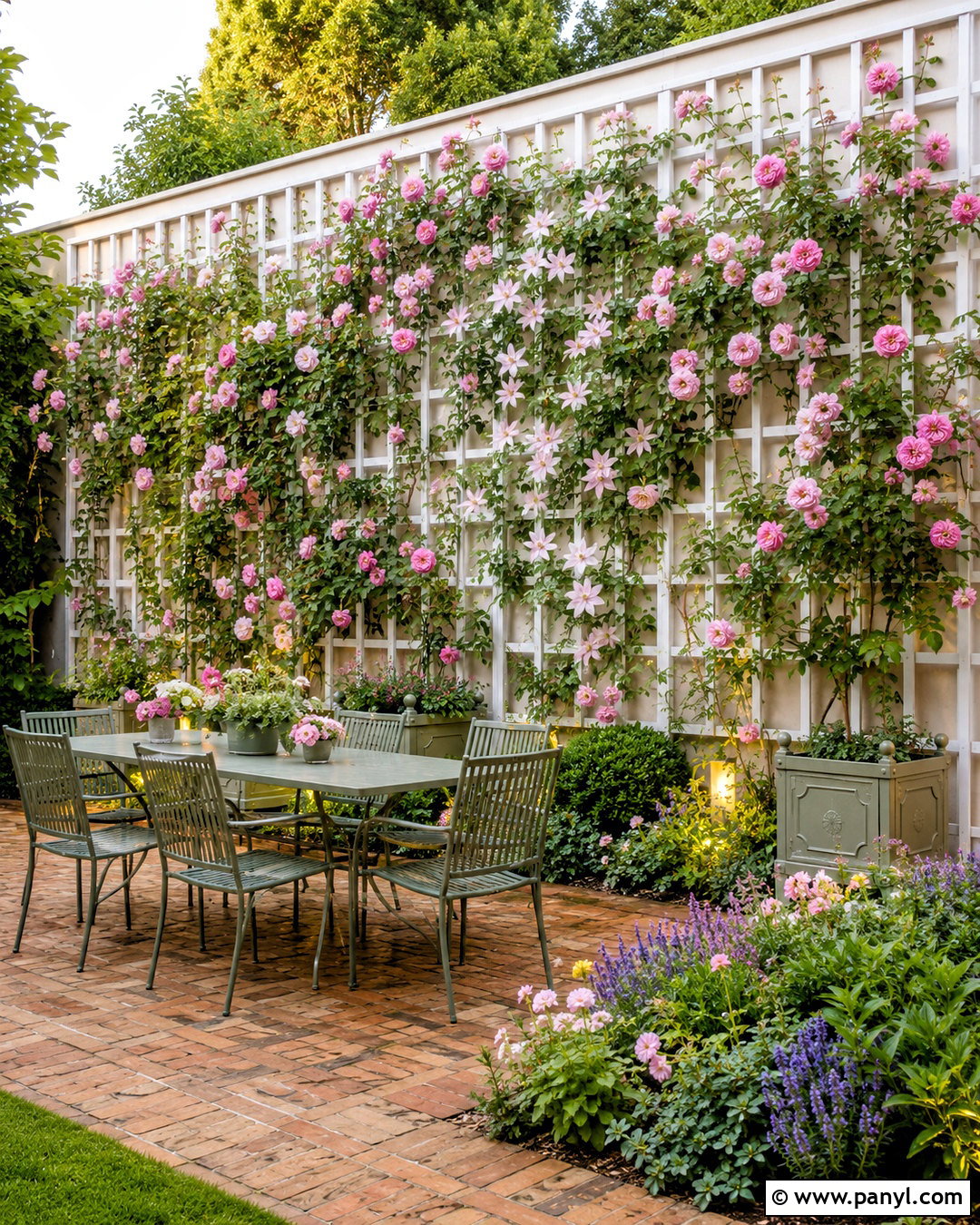 Trellis Outdoor Feature Wall - 20 outdoor feature wall ideas