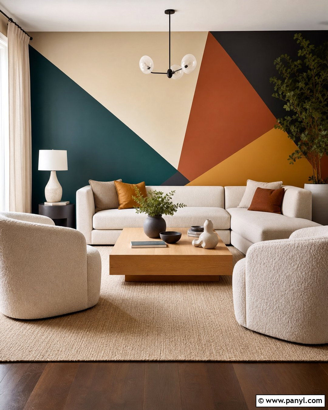 Triangle Geometric Wall Pattern - 35 geometric wall paint patterns