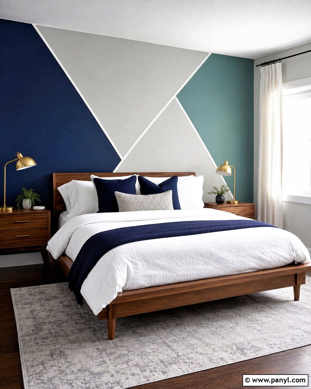 Triangle Tape Wall Design - 20 wall painting with tape design ideas