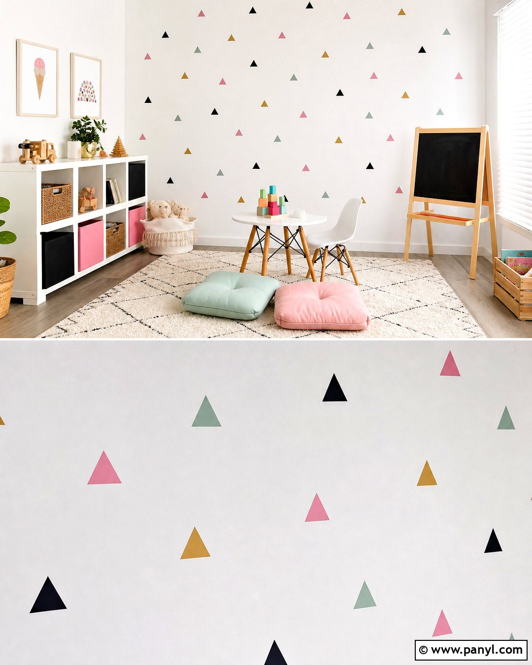 Triangle Wall Decals - 20 triangle wall design ideas