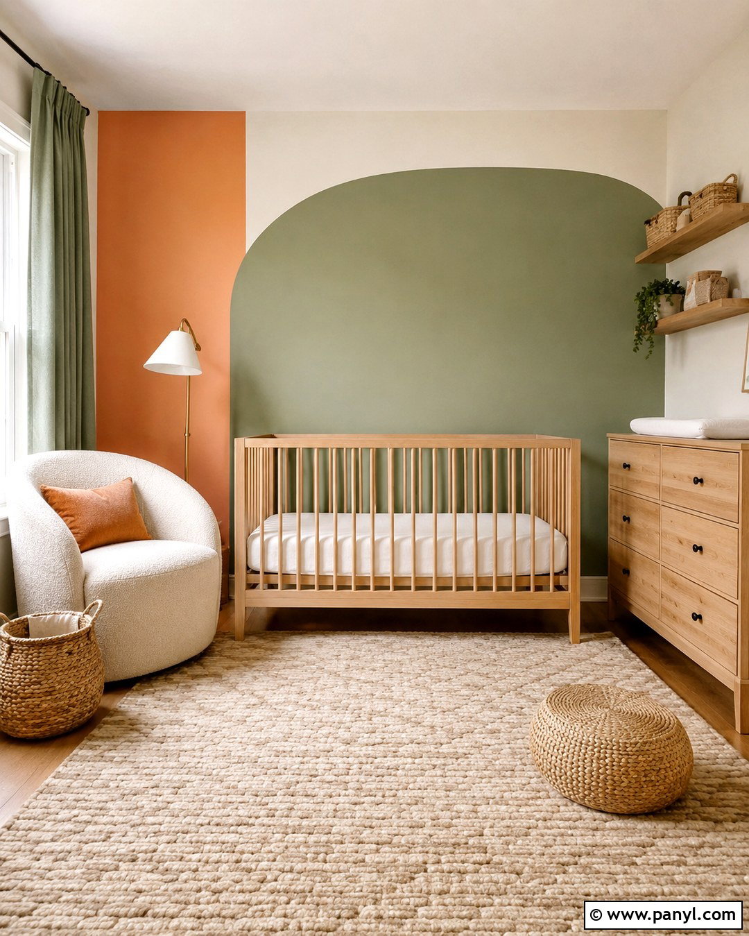 Tricolor Nursery Wall - 20 Tricolor Wall Ideas