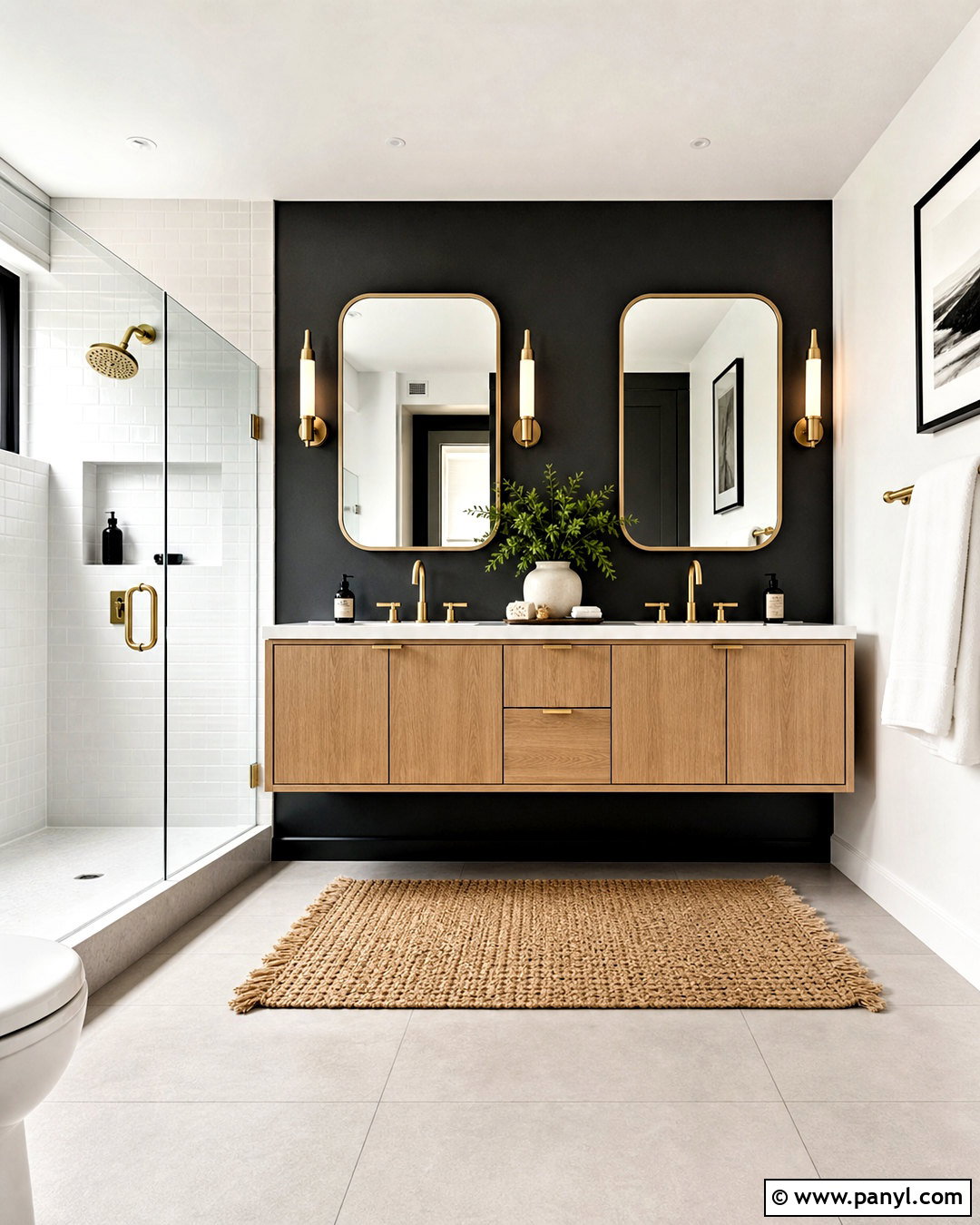 Tricorn Black Bathroom Vanity Wall - 20 tricorn black accent wall ideas