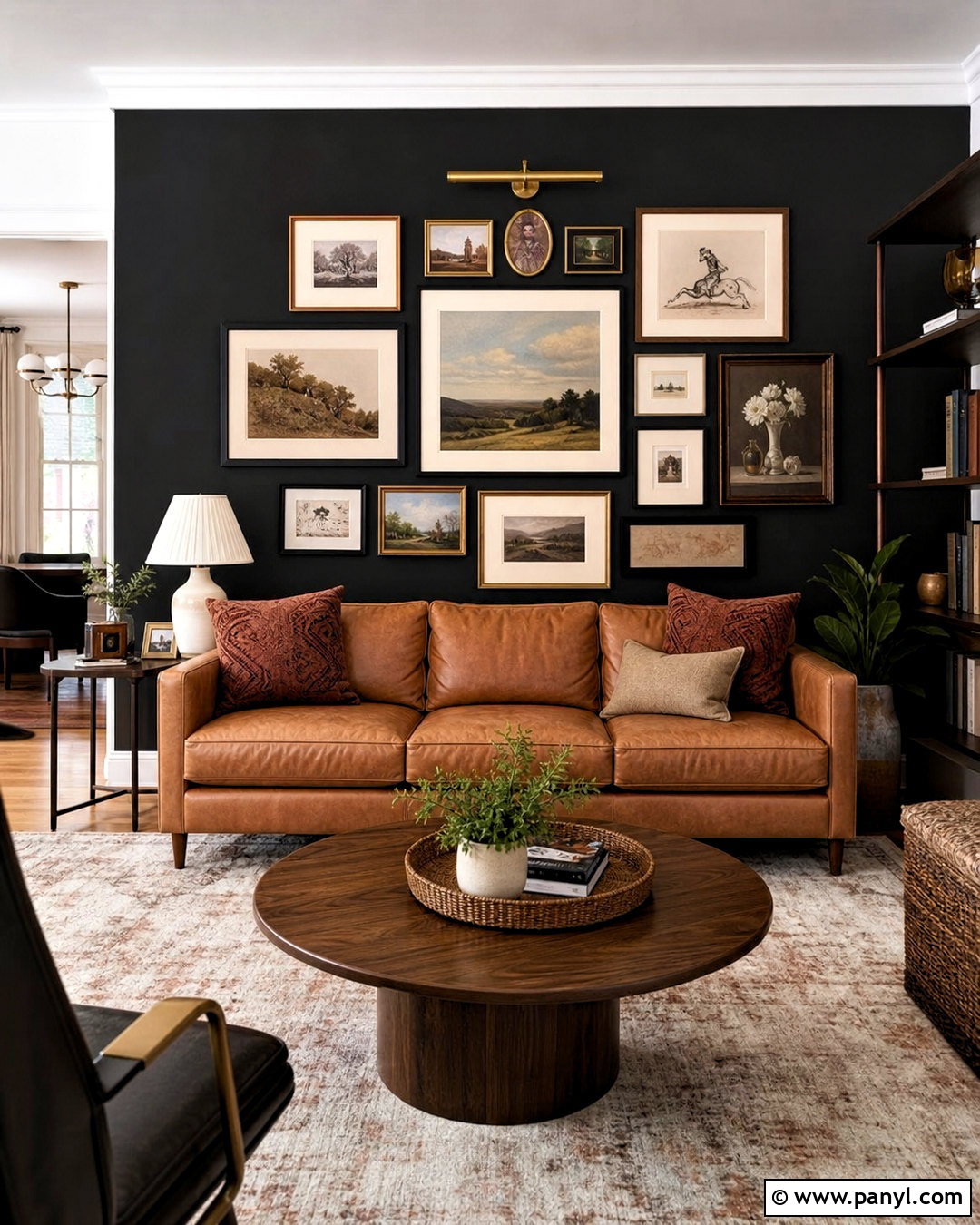 Tricorn Black Gallery Wall - 20 tricorn black accent wall ideas
