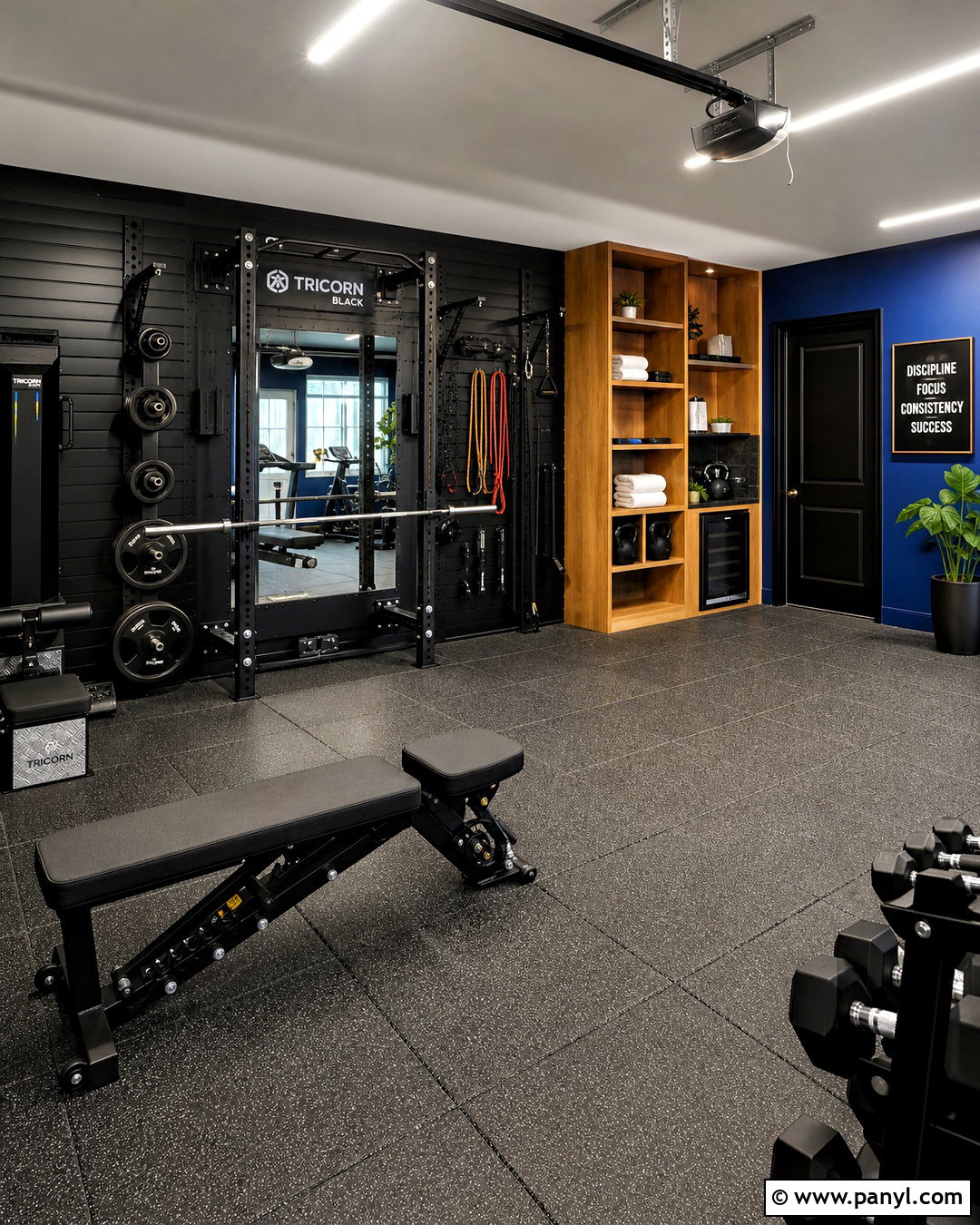 Tricorn Black Home Gym Wall - 20 tricorn black accent wall ideas