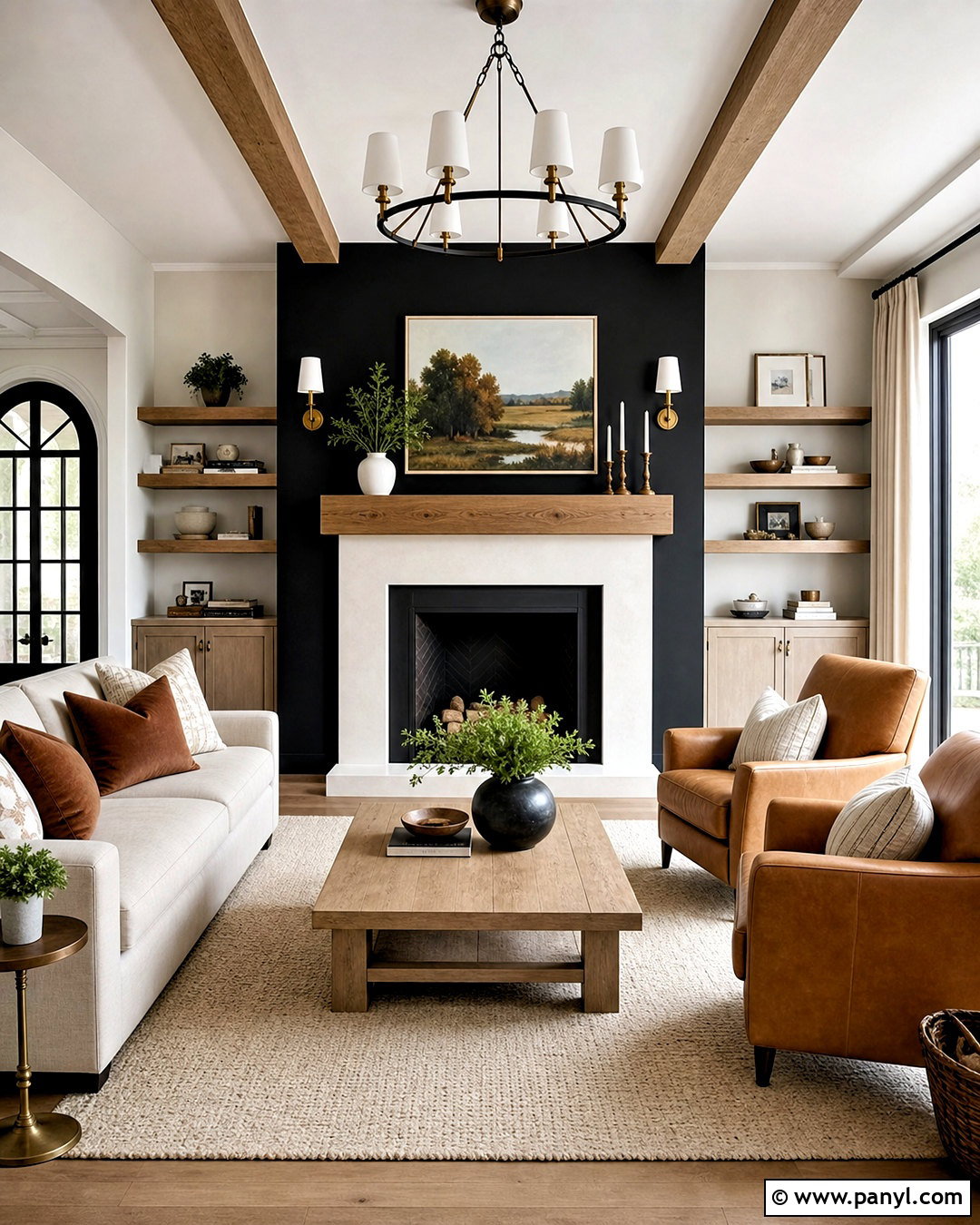 Tricorn Black Living Room Fireplace Wall - 20 tricorn black accent wall ideas
