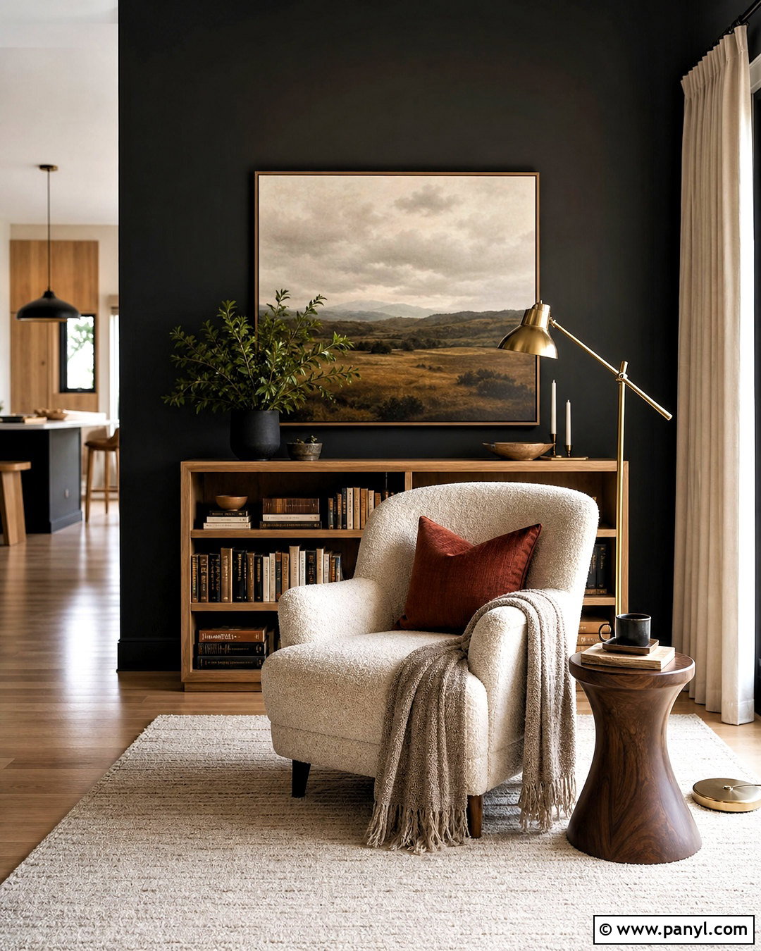 Tricorn Black Reading Nook Wall - 20 tricorn black accent wall ideas