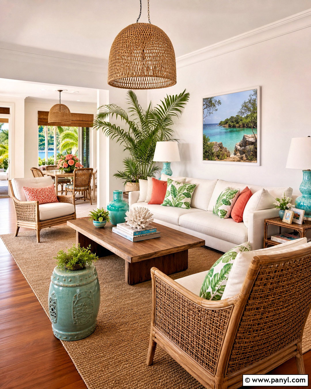 Tropical Coastal Interior - 20 beach interior design coastal style ideas
