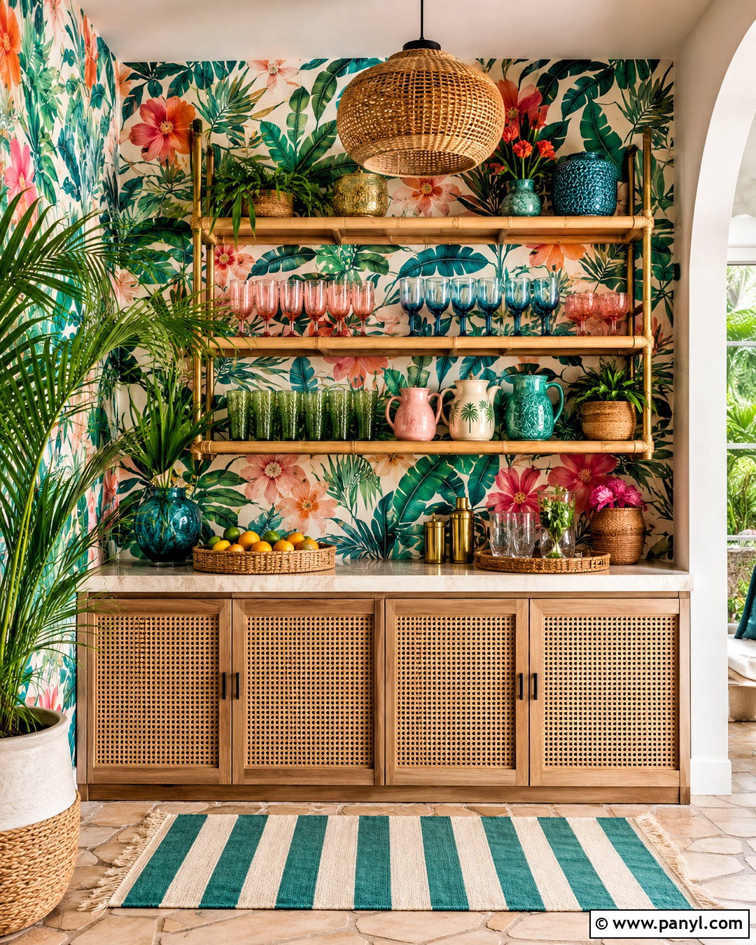 Tropical Cocktail Wall - 20 cocktail wall ideas