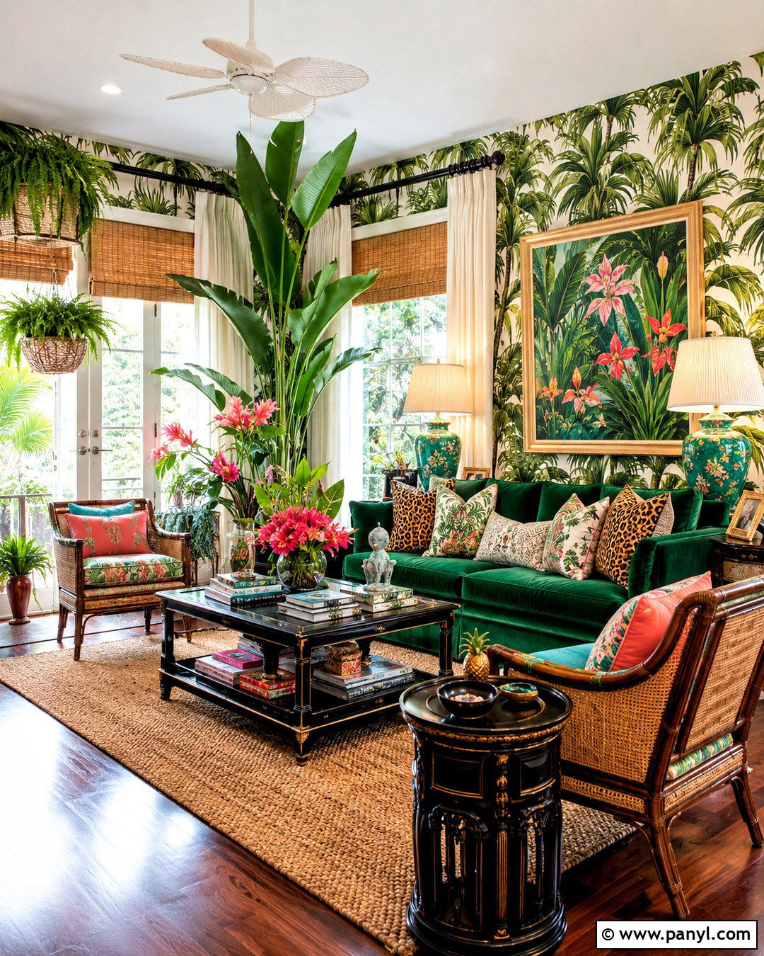 Tropical Maximalist Living Room - 20 maximalist interior living room ideas