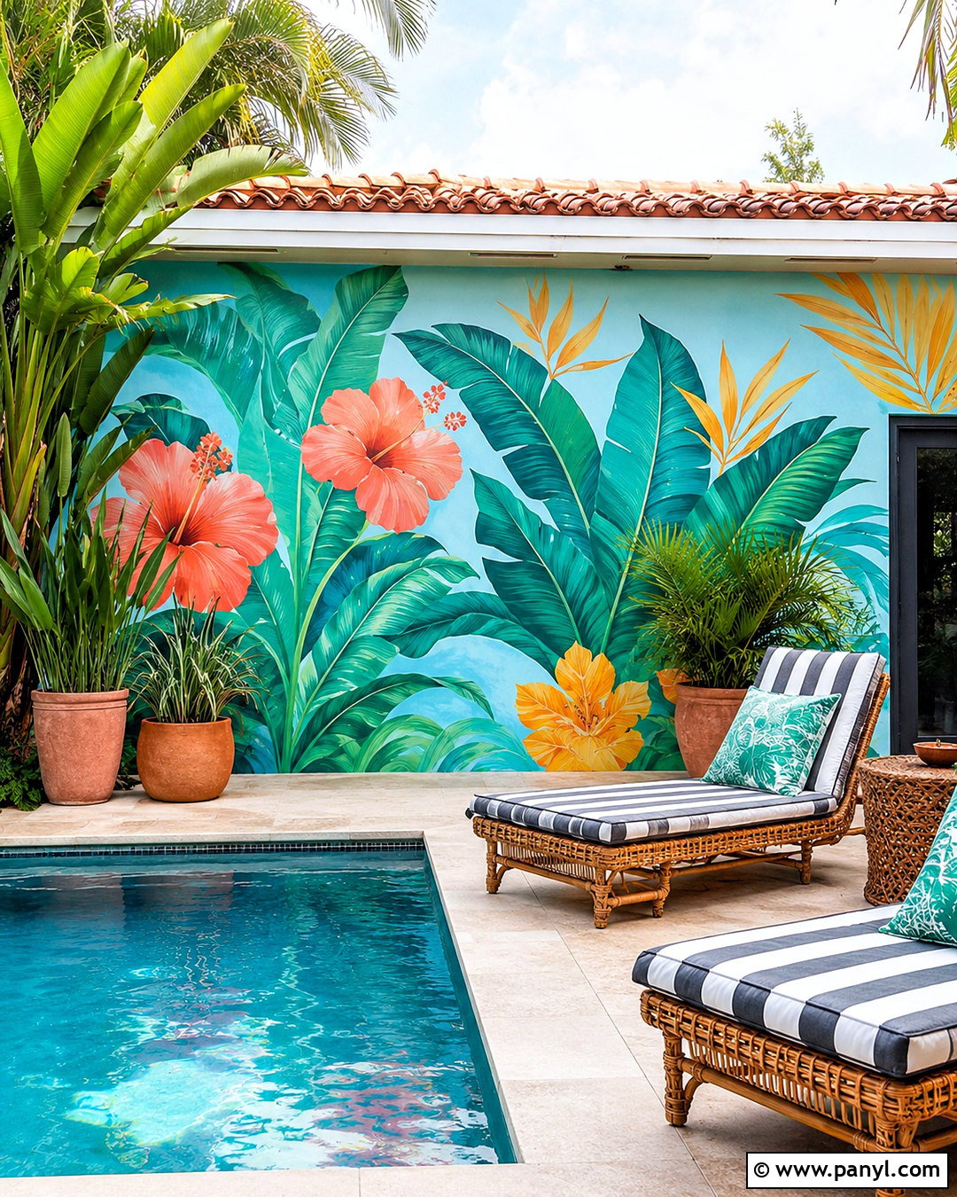 Tropical Outdoor Wall Painting - 20 outdoor wall painting ideas