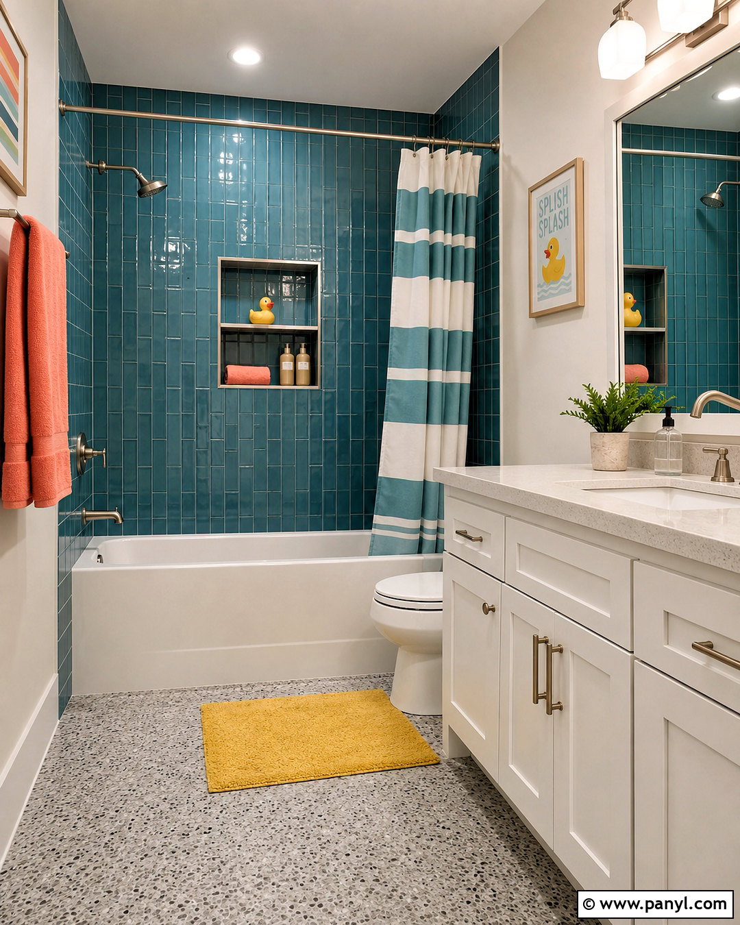 Tub And Shower Kids Bathroom - 20 kids bathroom ideas