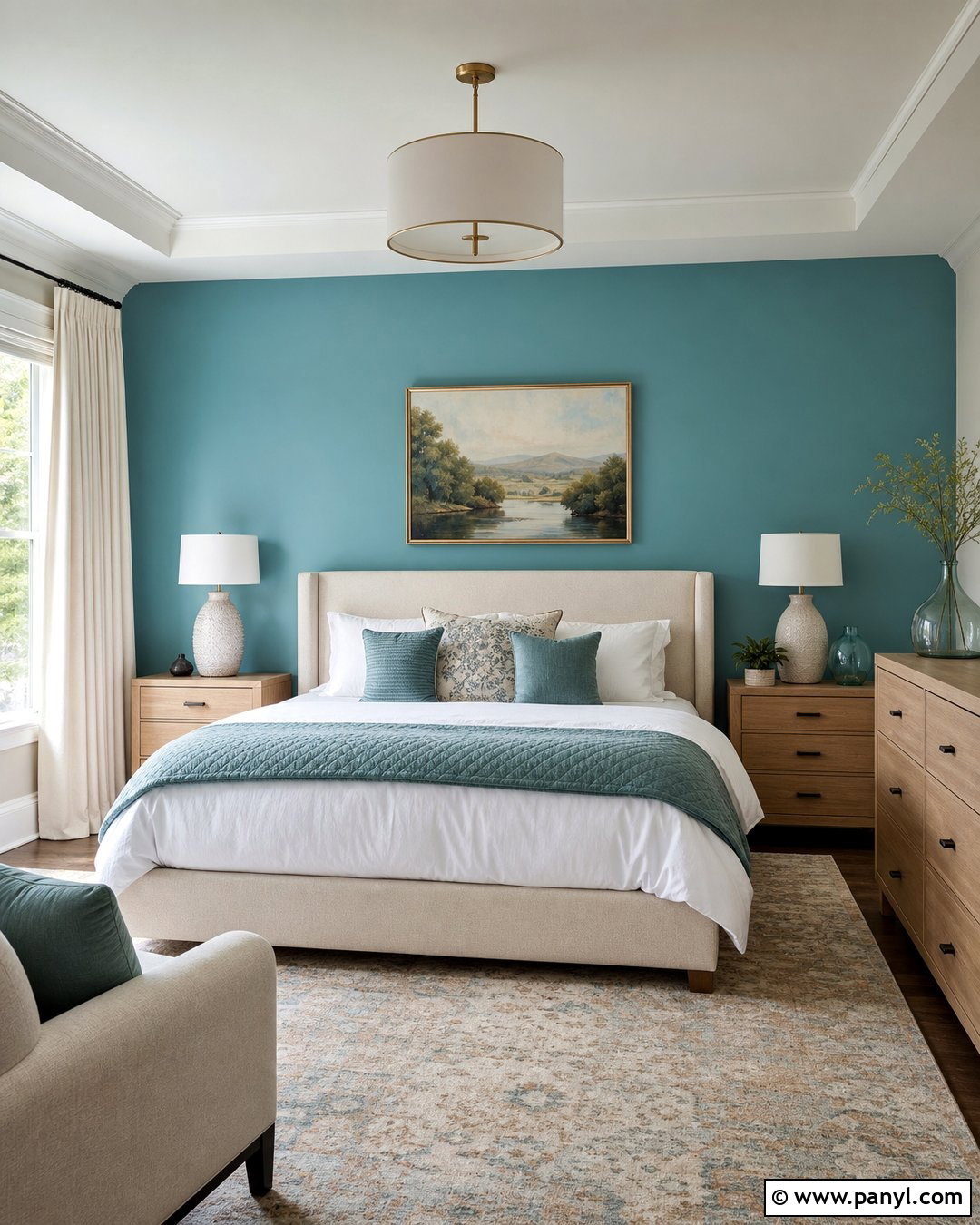 Turquoise Accent Wall Bedroom - 30 turquoise accent wall ideas