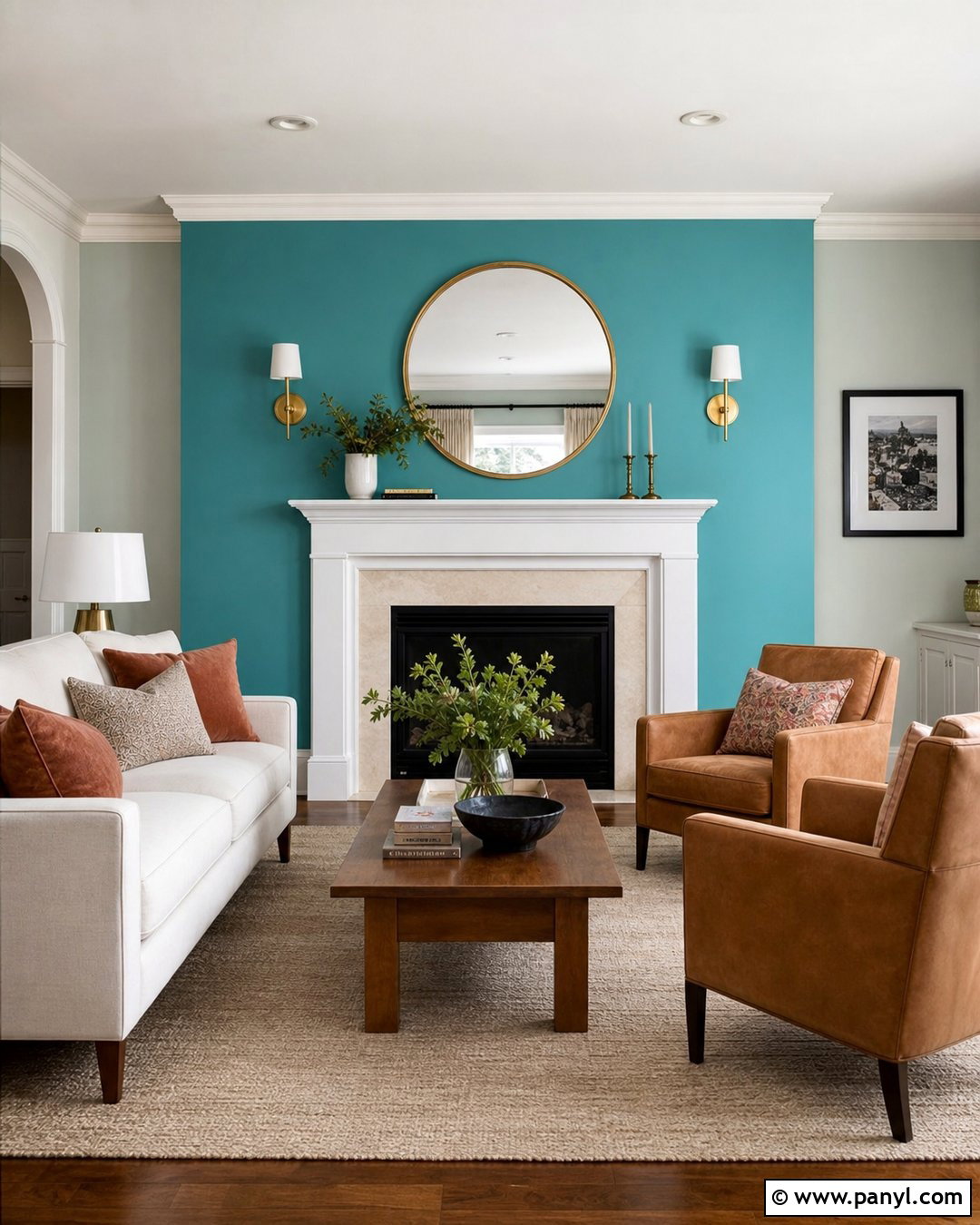 Turquoise Accent Wall With Fireplace - 30 turquoise accent wall ideas