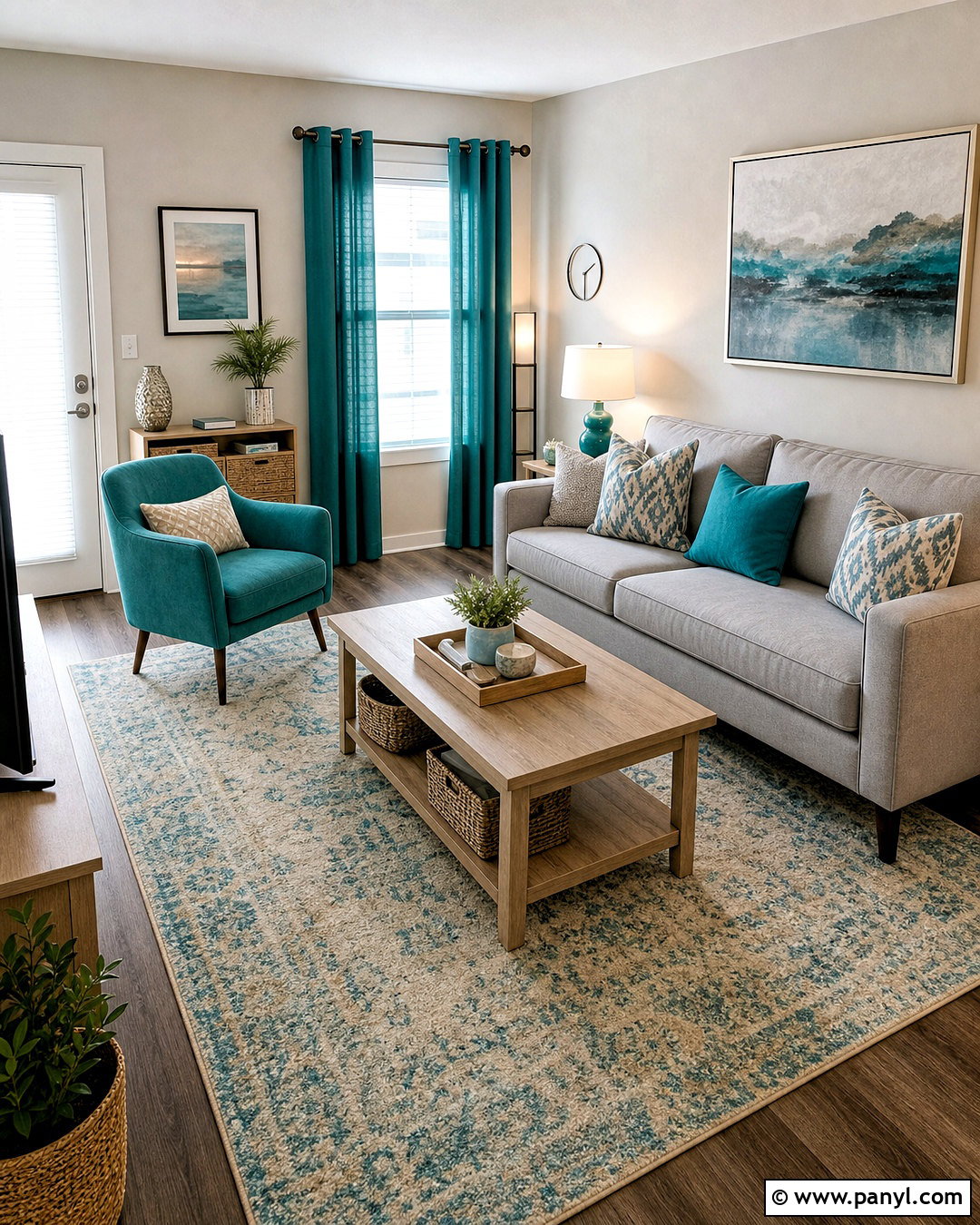 Turquoise Accents In A Neutral Apartment - 20 turquoise interior design ideas