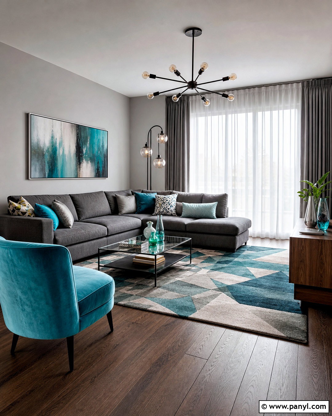 Turquoise And Gray Living Room - 20 turquoise living room ideas