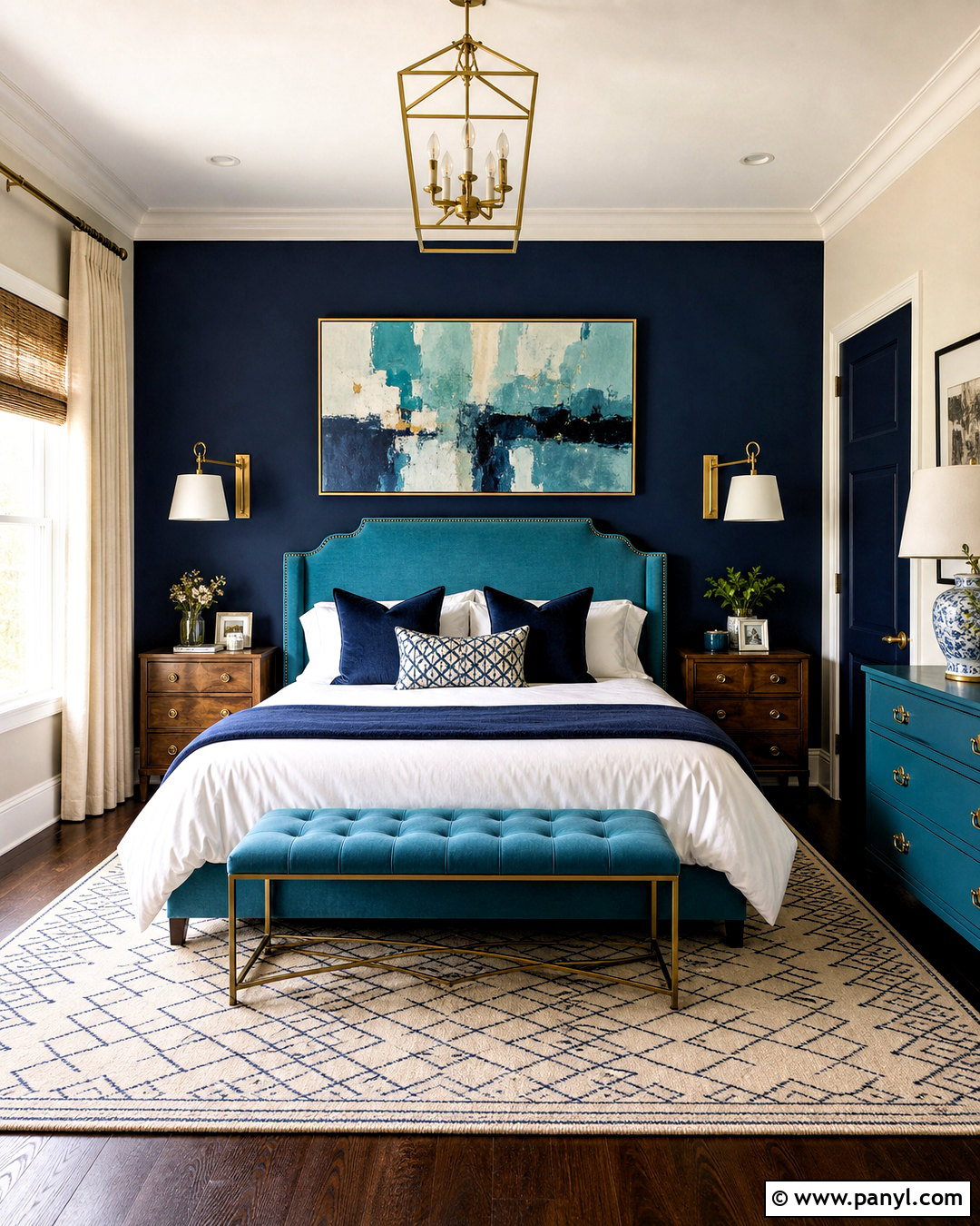 Turquoise And Navy Bedroom - 20 turquoise interior design ideas