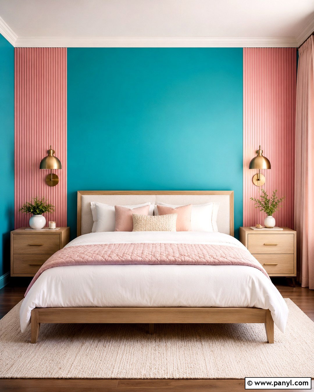 Turquoise And Pink Bedroom Accent Wall - 20 Turquoise And Pink Wall Ideas