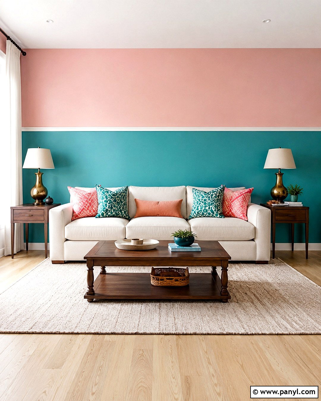 Turquoise And Pink Color Block Wall - 20 Turquoise And Pink Wall Ideas