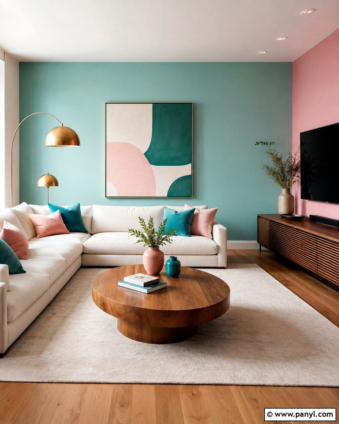 Turquoise And Pink Living Room Wall - 20 Turquoise And Pink Wall Ideas