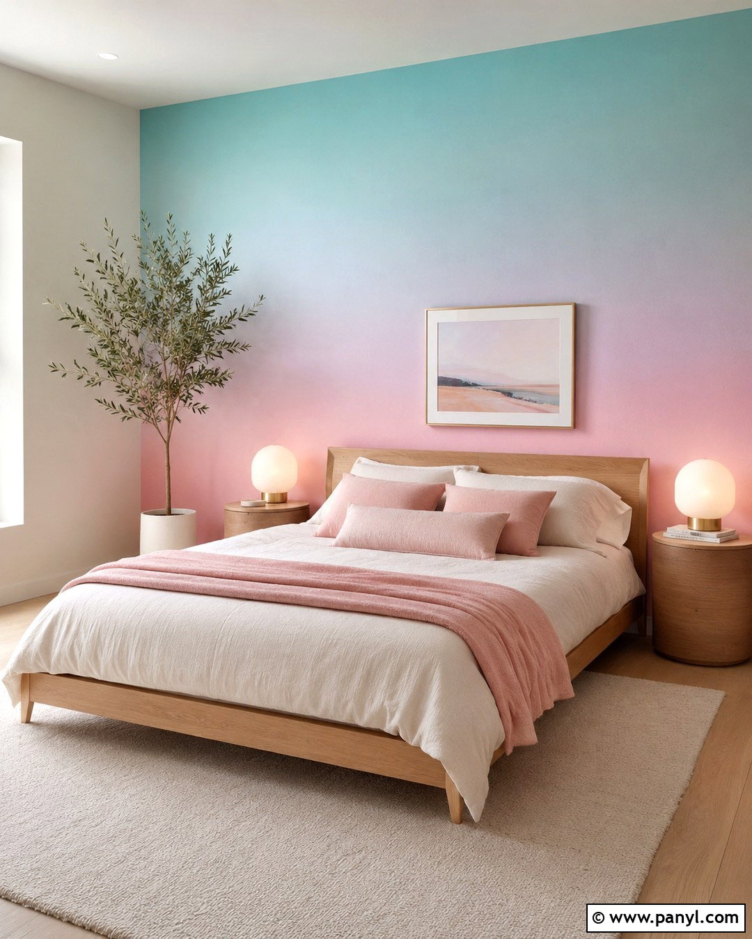 Turquoise And Pink Ombre Wall - 20 Turquoise And Pink Wall Ideas