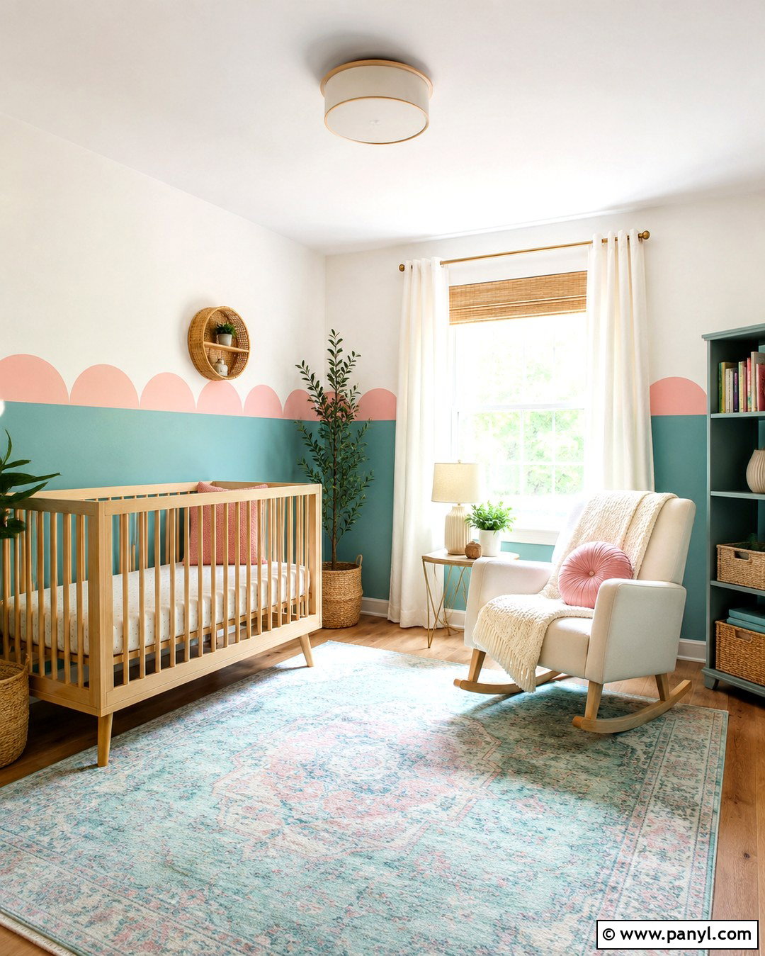Turquoise And Pink Scalloped Wall - 20 Turquoise And Pink Wall Ideas